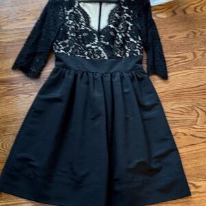 Eliza J Black and Cream Lace Dress
